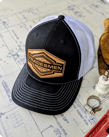 Tradesmen Leather Patch Trucker Hat