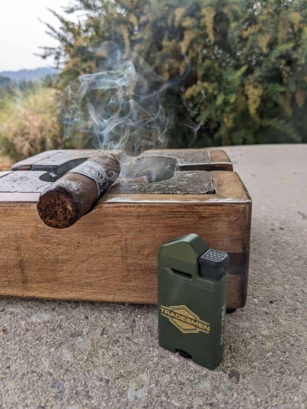 Handmade Tradesmen Cigar Wood and Concrete Ashtray - Image 7